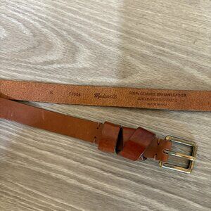 Madewell English Saddle Leather Crisscross Skinny Belt
